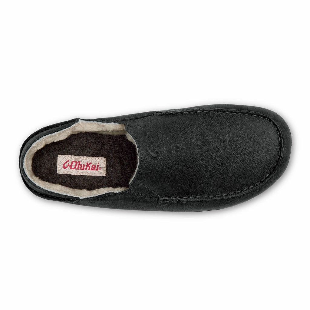 Zapatos Olukai Kīpuka Hulu - Pantuflas Hombre Negros 20429-867